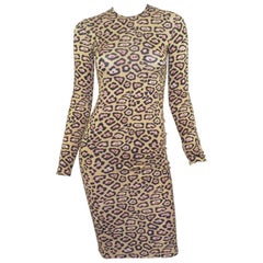 Givenchy Leopard Print Knit Dress BodyCon 