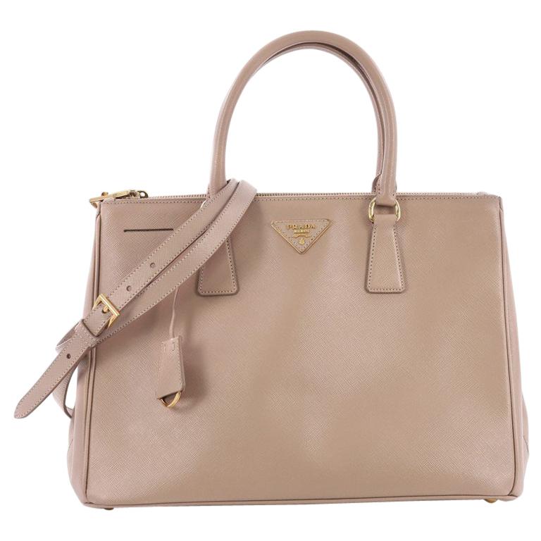 Prada Double Zip Lux Tote Saffiano Leather Medium