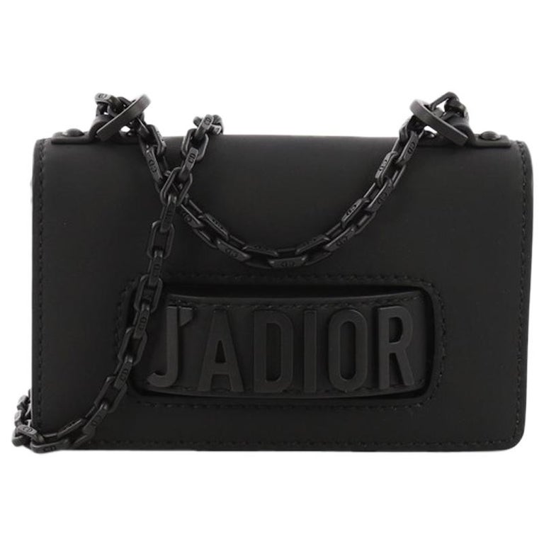 Christian Dior Ultra Black J'adior Flap Bag Matte Calfskin Mini at
