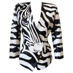 1980er Jean Claude Jitrois Zebra-Lederjacke