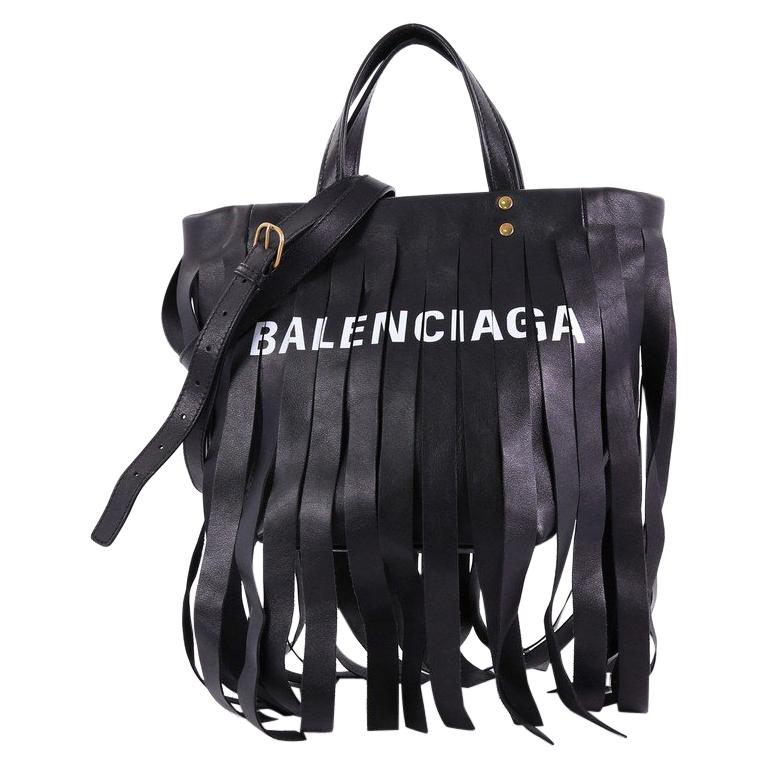 Balenciaga Laundry Cabas Tote Fringe Leather XS at 1stDibs