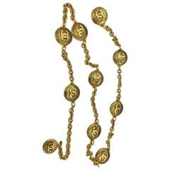 Chanel Golden Vintage Logo Belt  in Gold Plated Metal