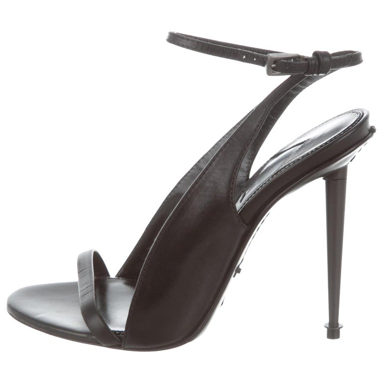 Tom Ford NEW Black Leather Strappy Evening Sandals Heels For Sale at ...