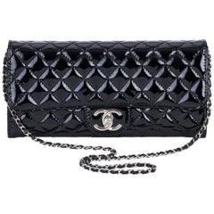 Chanel 2 way Black Patent Evening Bag