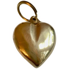 Vintage Brass Heart Key Chain