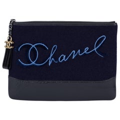 Neu in Box Chanel Navy Paris Salzburg Clutch Bag