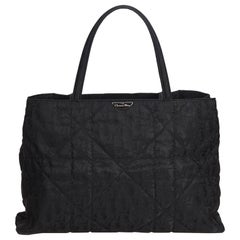 Dior Black Quilted Nylon Tote Bag