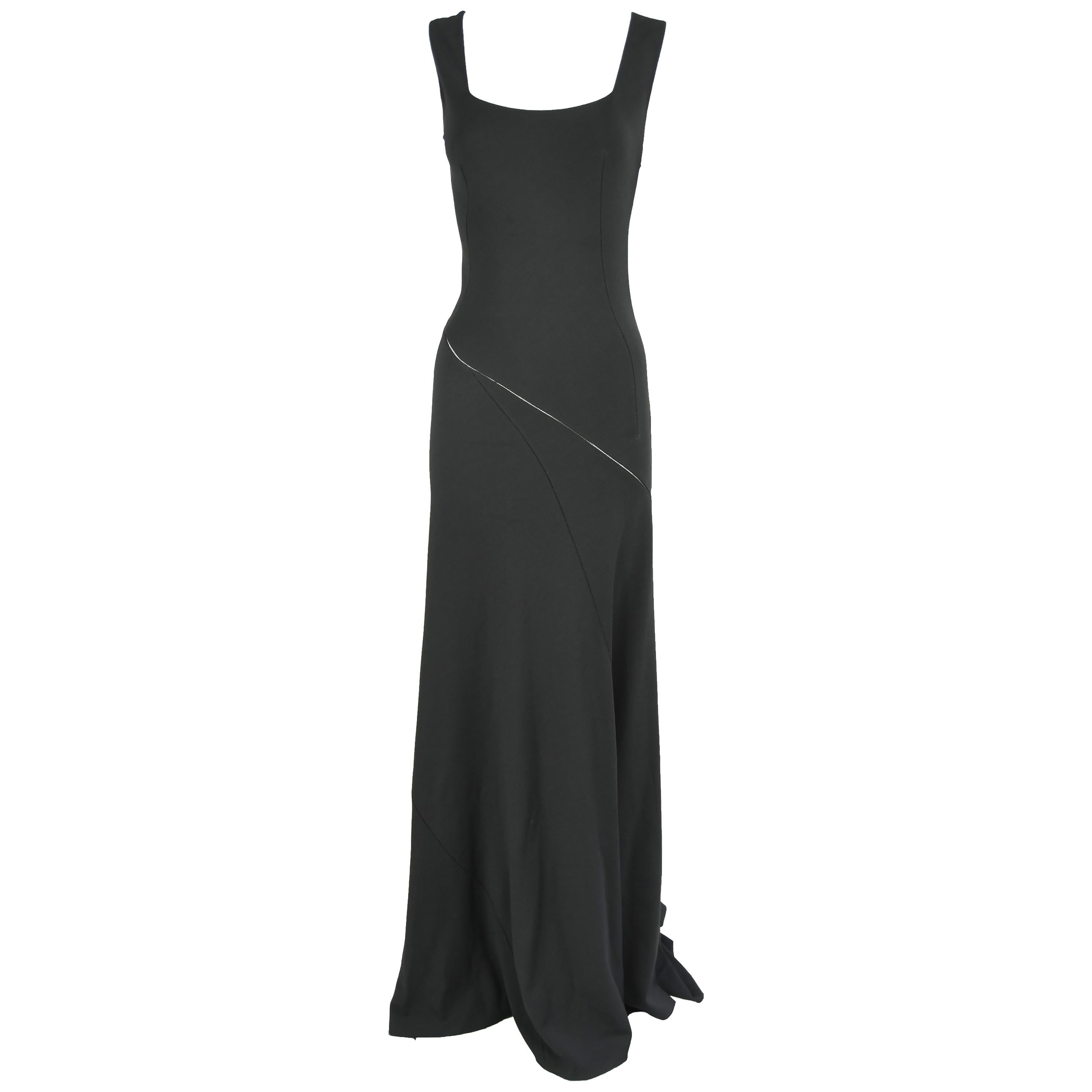 Azzedine Alaia Black Sleeveless Gown For Sale