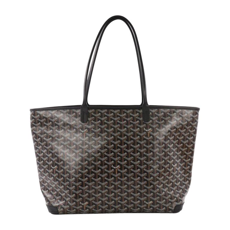 GOYARD Goyardine Canvas Artois MM Shoulder Bag Black