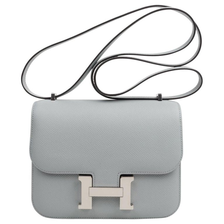 Hermes Constance 18 Bag Blue Glacier Epsom Palladium Hardware New at  1stDibs  hermes constance gray, hermes constance 18 grey, constance gray  six days in paris