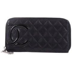 Chanel Cambon Zippy Wallet Quilted Lambskin Long
