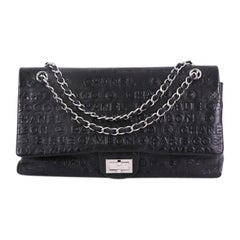 Chanel 31 Rue Cambon Double Flap Bag Embossed Leather Maxi