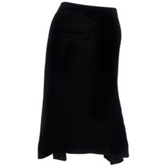 Valentino Black Cotton Blend Knit Skirt
