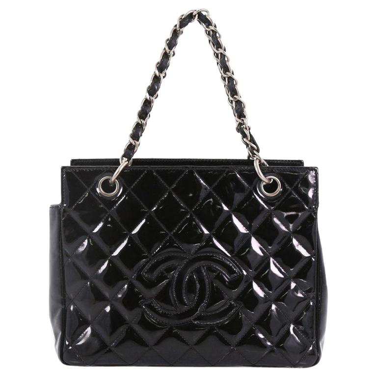 Chanel Vintage Petite Timeless Tote Quilted Patent at 1stDibs
