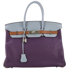 Hermes Birkin Handbag Arlequin Clemence 35