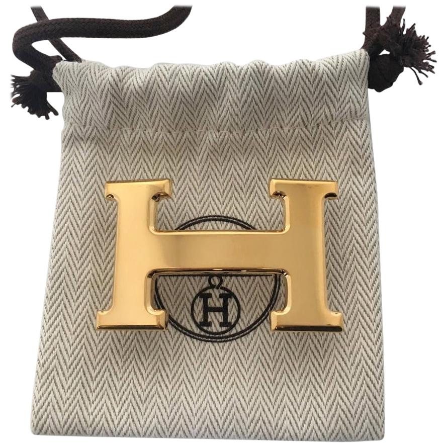 Hermès belt Buckle // Model: "Constance" in shiny gold, new !