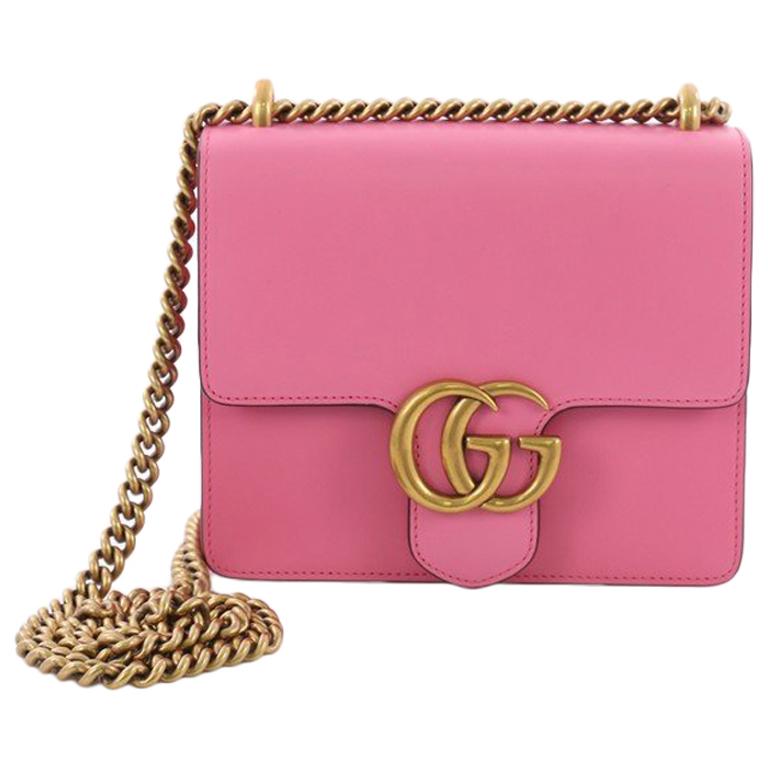 Gucci Marmont Chain Shoulder Bag Leather Small at 1stDibs