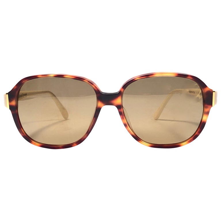 New Catherine Deneuve Tortoise and Beige Sunglasses Made in France 1970 ...