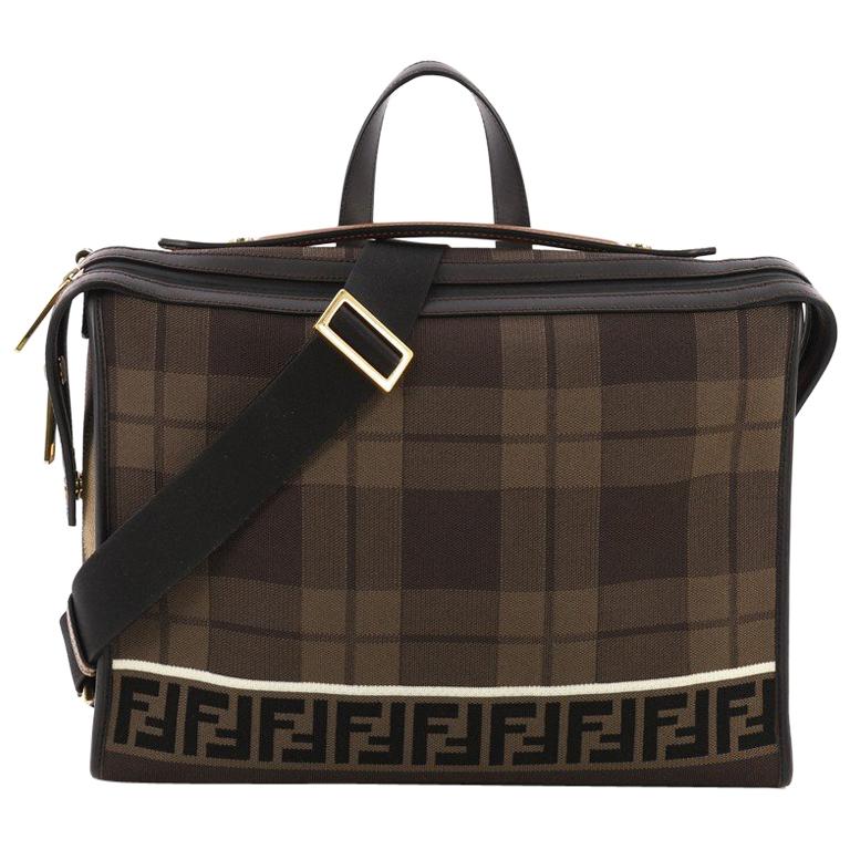 Fendi Lui Messenger Bag Tech Knit with Leather Large at 1stDibs