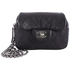 Chanel Wallet on Chain Flap Bag Quilted Caviar Mini