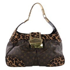  Louis Vuitton Polly Handbag Limited Edition Monogram Canvas and Pony Hair