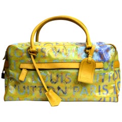 Louis Vuitton Vintage Yellow Multicolor Monogram Pulp Limited Edition  Richard Prince GM Canvas Travel Bag, Best Price and Reviews