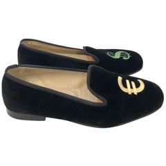Mens Stubbs & Wootton Velvet Currency Loafers