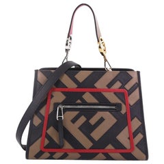 Fendi Runaway Handbag Inlaid Zucca Leather Small