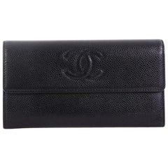 Chanel Timeless CC Flap Wallet Caviar Long