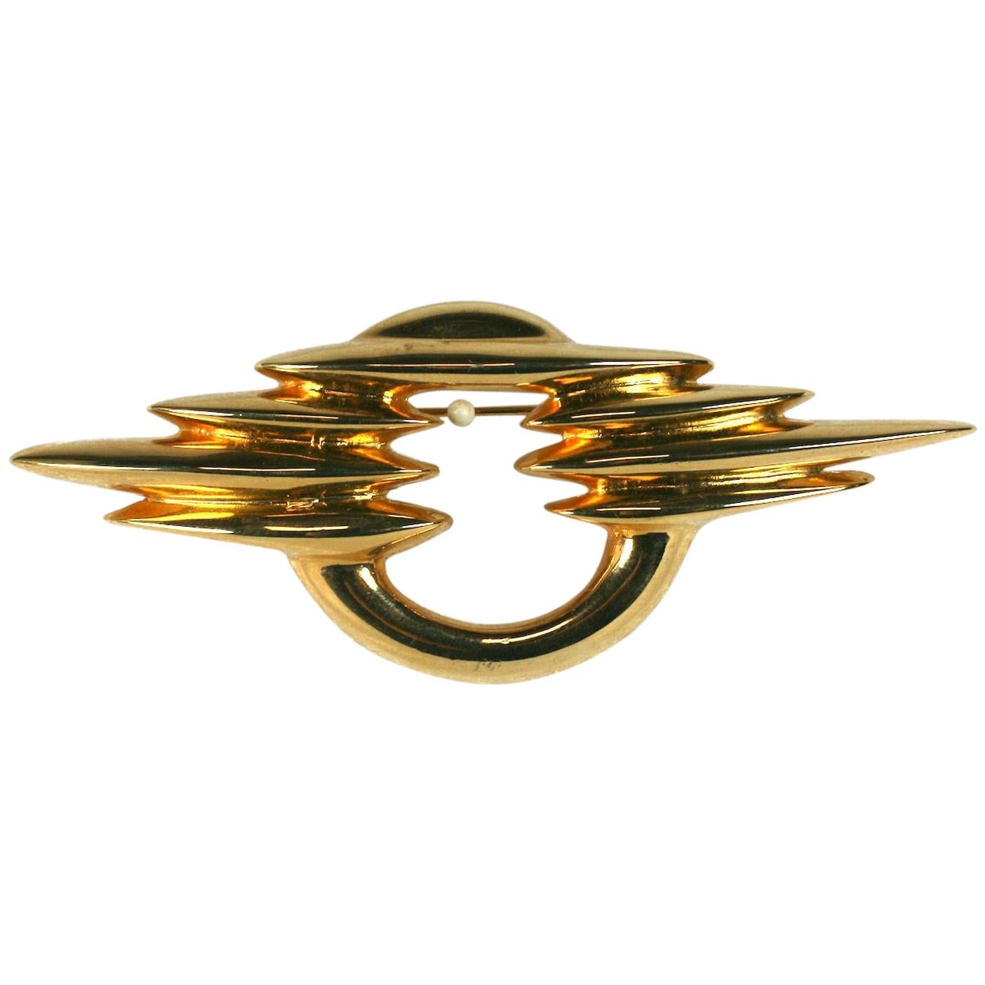 Courreges Modernist Brooch