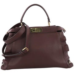 Fendi Peekaboo Wave Handbag Leather Regular