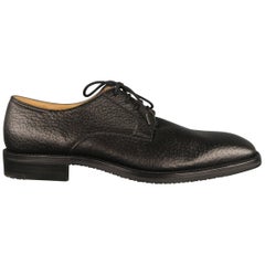 ARTHUR BEREN Talla 9.5 Zapatos de cordones de cuero negro texturizado