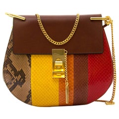 Chloé Drew Multicolor Python Crossbody Bag