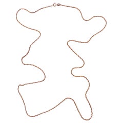 Sigma 18K Gold Italy Twist Chain Design Necklace