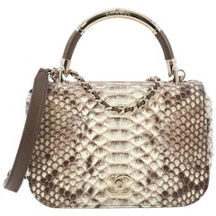 Chanel Carry Chic Flap Bag Python Small