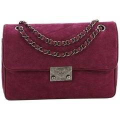 Chanel Pagoda Flap Bag Suede and Lambskin Medium