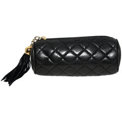 Chanel Black Vintage Mini Roll Bag W/ Tassel