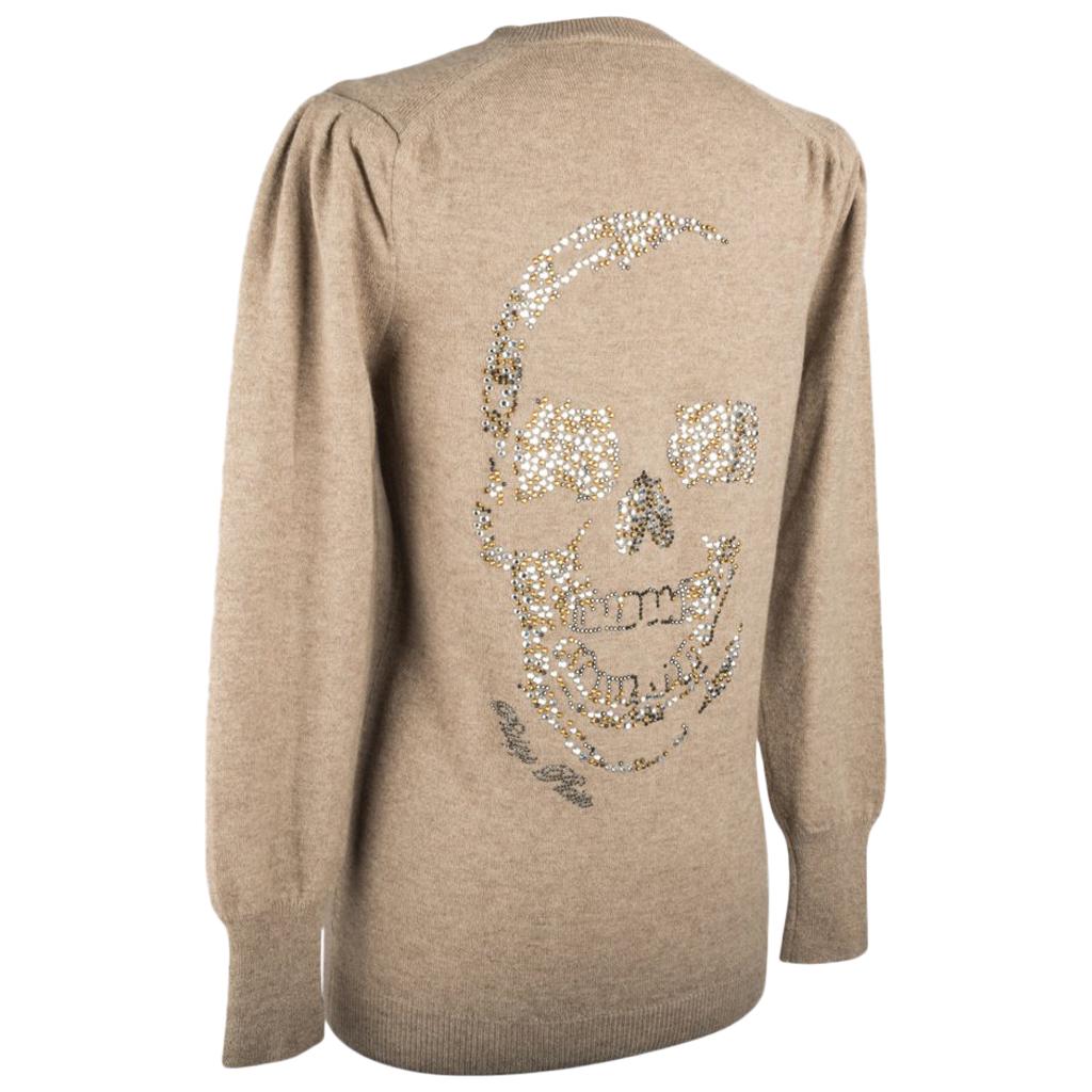 Philipp Plein Couture Sweater  Cashmere Cardigan  Embellished Rear Skull  M For Sale