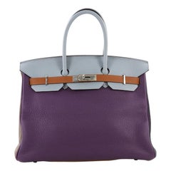 Hermes Birkin Handbag Arlequin Clemence 35