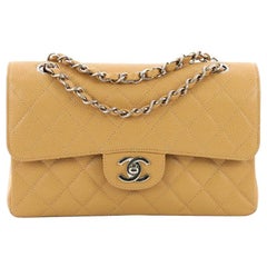  Chanel Vintage Classic Double Flap Bag Quilted Caviar Small