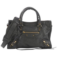 Balenciaga City Classic Studs Handbag Leather Small