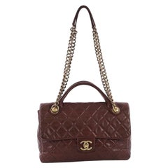 Chanel Castle Rock Flap Bag Quilted Glazed Calfskin Medium