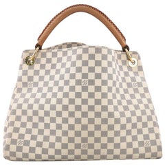 Louis Vuitton Artsy Handbag Damier MM, crafted from damier azur coated canvas