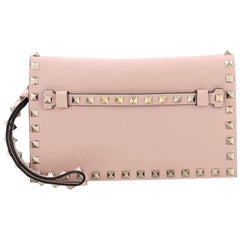 Valentino Rockstud Flap Clutch Leather Small