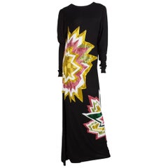 TOM FORD  Black Knit & Multi Color Beaded Starburst Maxi 2013 Collection