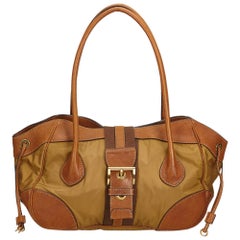 Prada Brown Nylon Shoulder Bag