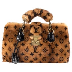 LOUIS VUITTON Tan Monogram Mink and Crocodile Vision Le Fabuleux Handle Bag