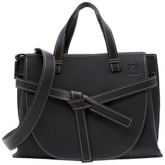 Loewe Gate Midnight Blue Leather Tote Bag / ONESIZE