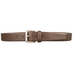 Men's LONGHI Size 36 Brown Textured Leather Belt