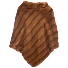 CASSIN  Caramel Mink Poncho